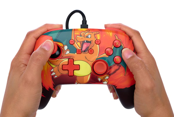 PowerA förbättrad trådbunden handkontroll för Nintendo Switch - Charizard Vortex