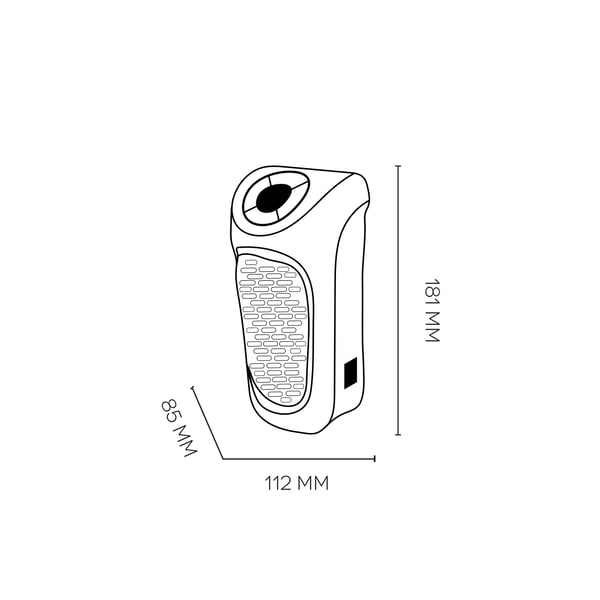 Miniatyrbillede 4 af 6: Argoclima MIO varmeapparat Indendørs Sort 350 W Infrarød elektrisk områdevarmer