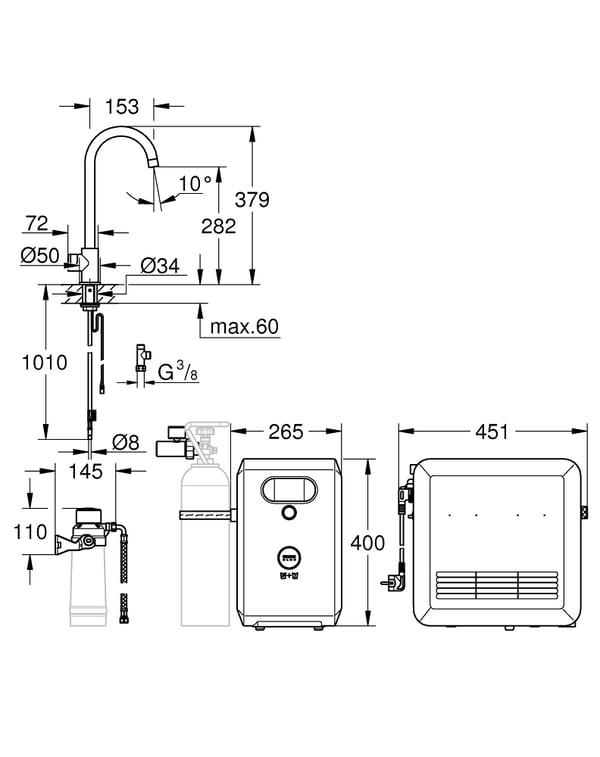 Pikkukuva 2 / 2: GROHE Blue Professional Ruostumaton teräs