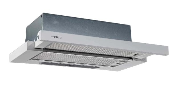 Eico Elite 14 LUX 50 Puoliksi sisäänrakennettu (ulosvedettävä) Ruostumaton teräs, Valkoinen 304 m³/h