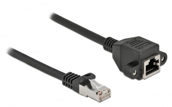 Miniatyrbillede 1 af 3: DeLOCK 87005 netværkskabel Sort 5 m Cat6a S/FTP (S-STP)