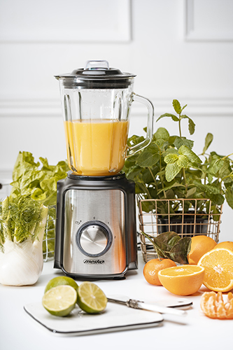 Miniatyrbillede 8 af 13: Mesko Home MS 4080 blender 1,5 L Bordplade blender 1200 W Blåbær, Stål, Transparent