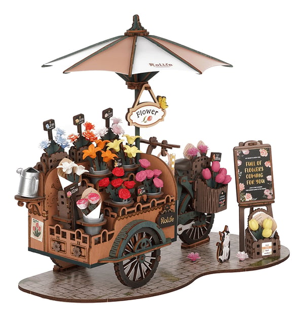 ROBOTIME Blossom Cart 3D-palapeli 187 kpl Kaupunki