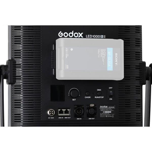 Miniatyrbild 7 av 8: Godox LED1000Bi II blixtar för fotostudior Svart