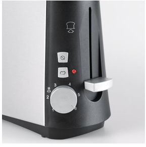 Cloer 3810 brödrostar 2 skivor 880 W Rostfritt stål