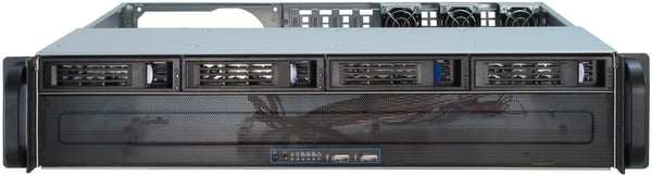 Inter-Tech IPC 2U-2404S Stativ Sort, Sølv
