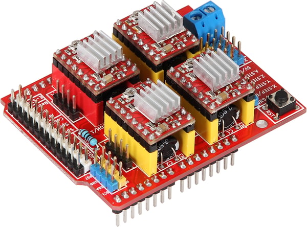 Miniatyrbillede 1 af 2: Joy-iT ARD-CNC-KIT1 udviklingsboard - tilbehør Avanceret sæt Rød