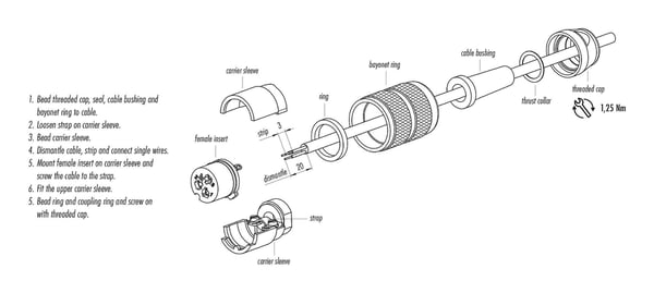 BINDER 09-0034-00-03 kabelkontakter M25