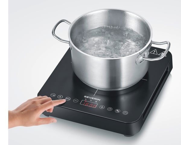 Miniatyrbillede 2 af 3: Severin KP 1025 Sort Bordplade 31 cm Zone induktionskogeplade 1 zone(s)