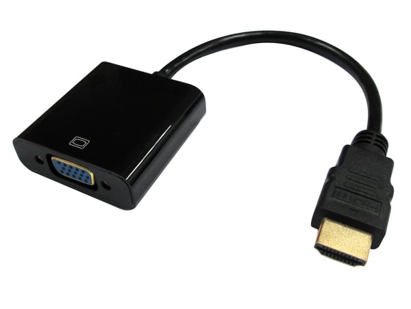 DLH DY-TU4746B videokabeladapter 0,16 m HDMI Typ A (standard) VGA (D-Sub) + Micro-USB Typ B Svart