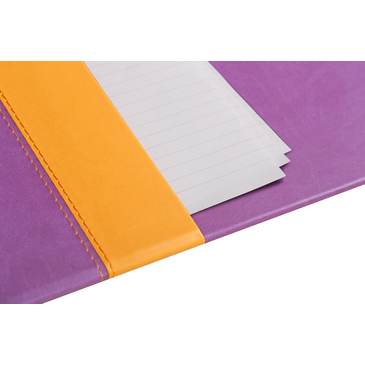 Miniatyrbillede 3 af 3: Rhodia 318900C skriveunderlag Kunstlæder Orange, Lilla