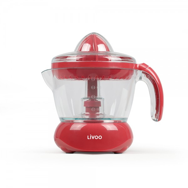 Livoo DOD131RC mehukone 25 W Punainen, Läpinäkyvä