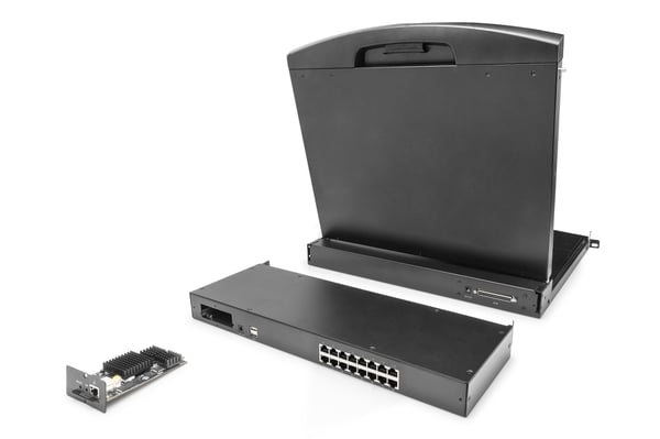 Digitus DS-72217 Modulær CAT5 KVM-switch 16-port Rackmontering 1U Sort (DS-72217)