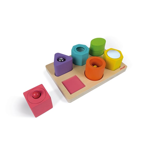 JANOD I Wood Shapes & Sounds 6-Block Puzzle (wood)