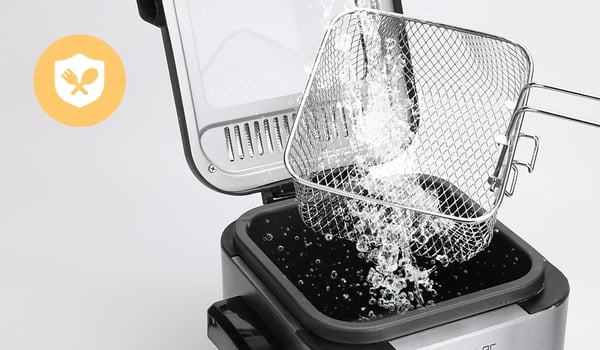 Aigostar 30IZD frituregryde Enkelt 1,5 L Enkeltstående 1000 W Sort, Rustfrit stål