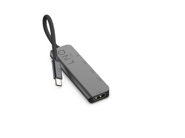 Pikkukuva 5 / 5: LINQ LQ48014 kannettavien tietokoneiden telakka ja porttitoistin Langallinen USB 3.2 Gen 2 (3.1 Gen 2) Type-C Musta, Harmaa