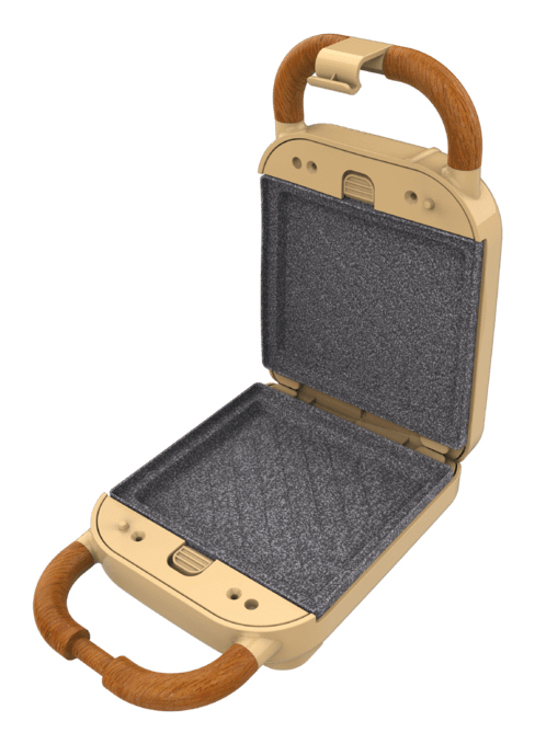 Miniatyrbillede 1 af 5: Cecotec Rock'nToast Retro One sandwichtoaster 700 W Gul