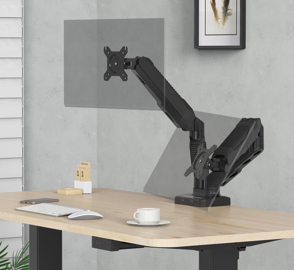 Rockstable RS-MM007 skærmbeslag og -stativer 68,6 cm (27") Skrivebord Sort