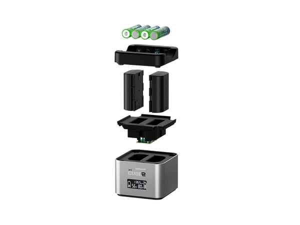 Hahnel pro Cube2 batterioplader Batteri til digitalkamera DC