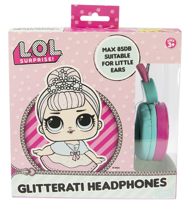 Miniatyrbillede 3 af 8: OTL Technologies L.O.L. Surprise! Glitterati Hovedtelefoner Ledningsført Headset Musik Lyserød