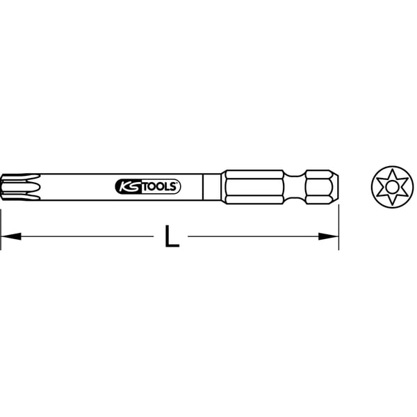 Miniatyrbild 2 av 2: KS Tools 918.3666 stjärnskruvmejselborr