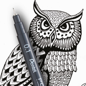 Miniatyrbild 4 av 4: Pentel YS20P-8 filtpenna Svart 8 styck