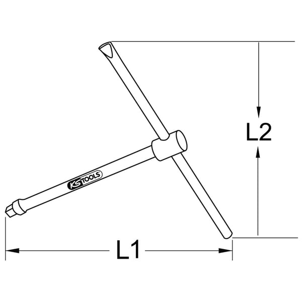 Miniatyrbild 2 av 2: KS Tools 963.3462 skaft, handtag och adapter till handverktyg