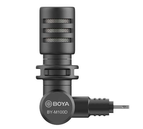BOYA BY-M100D mikrofoni Musta Älypuhelimen mikrofoni