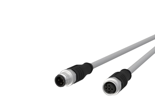 METZ CONNECT 142MLA12100 sensor- och aktuatorkabel 10 m M12 Grå