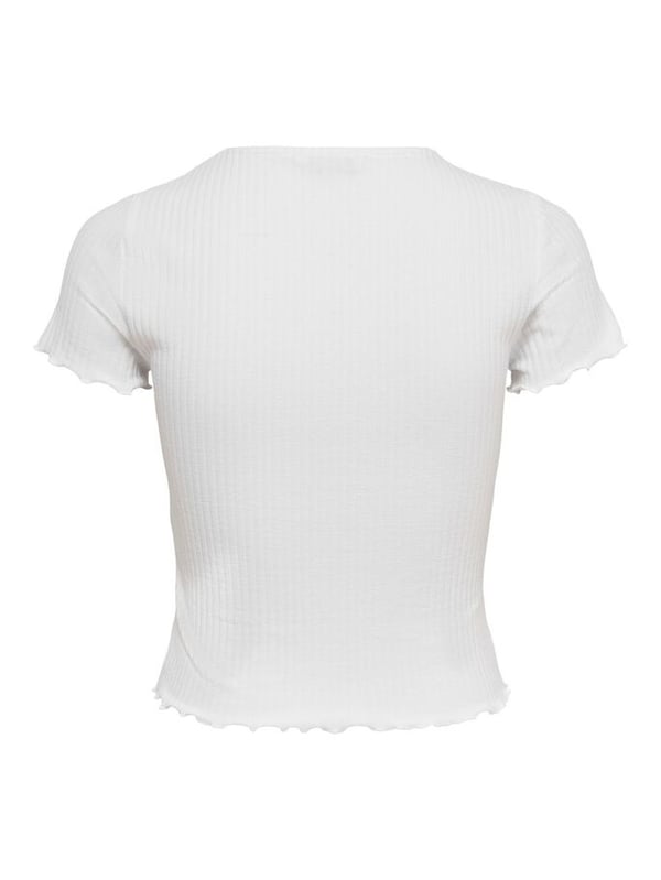 ONLY 15201206 Top (tøj) Rund halsudskæring Kort ærme Elastin, Polyester, Viskose