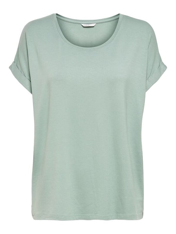 ONLY 15106662 T-shirt Rund halsudskæring Kort ærme Elastin, Polyester, Viskose