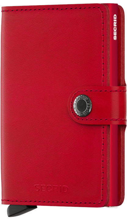 Secrid Miniwallet Original Tegnebog Rød Aluminium, Læder