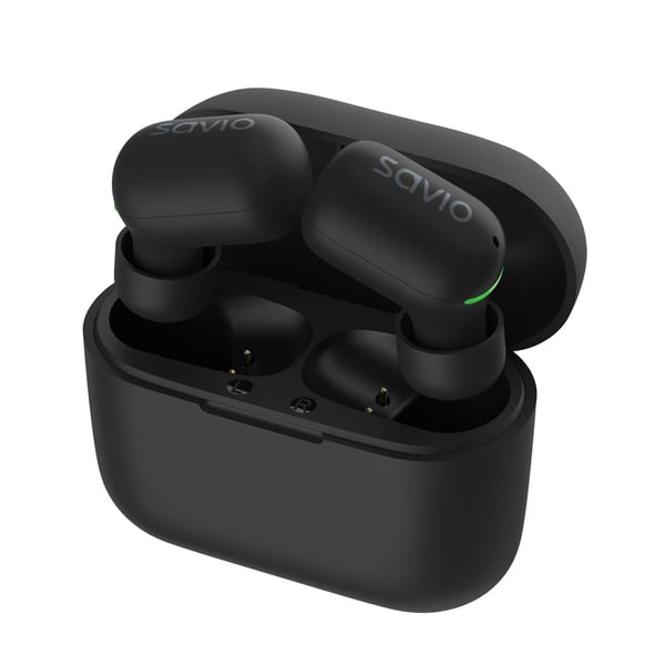 Pikkukuva 4 / 9: Savio TWS-09 kuulokkeet ja kuulokemikrofoni True Wireless Stereo (TWS) In-ear Puhelut/Musiikki Bluetooth Musta