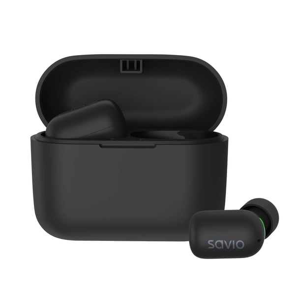 Miniatyrbillede 1 af 9: Savio TWS-09 hovedtelefoner/headset True Wireless Stereo (TWS) I ørerne Opkald/musik Bluetooth Sort