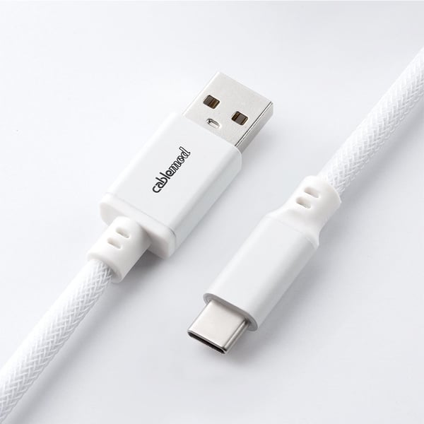 Miniatyrbillede 2 af 4: Cablemod CM-CKCA-CW-WW150WW-R USB-kabel 1,5 m USB A USB C Hvid