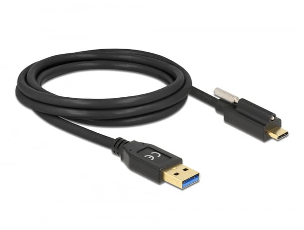 Miniatyrbillede 2 af 2: DeLOCK 84031 USB-kabel USB 3.2 Gen 1 (3.1 Gen 1) 2 m USB A USB C 5 Gbit/sek. Sort