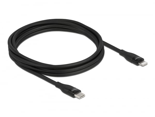 Miniatyrbild 1 av 3: DeLOCK 86638 mobiltelefonkablar Svart 2 m USB C Lightning
