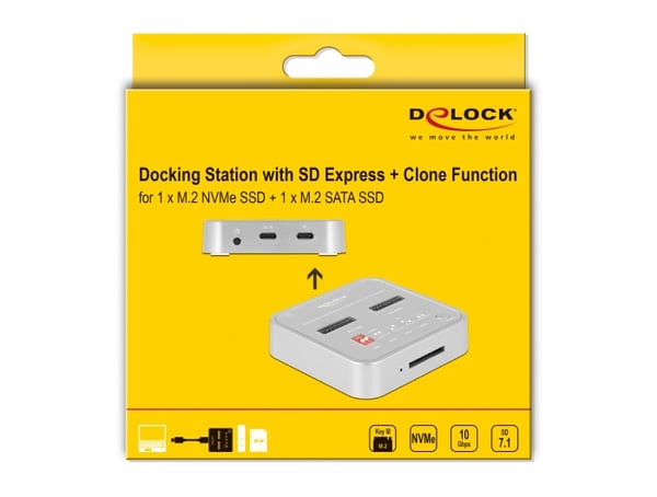 Miniatyrbild 4 av 5: DeLOCK 64138 Dockningsstation för lagringsenhet Silver