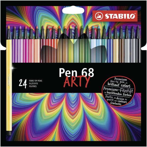 Miniatyrbild 1 av 8: STABILO Pen 68 ARTY stiftpennor Multifärg 24 styck