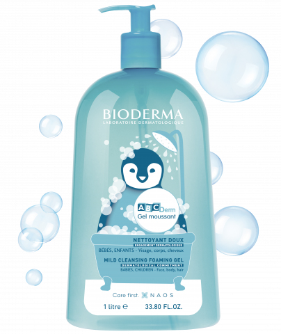 Miniatyrbillede 2 af 2: Bioderma ABCDerm Foaming Gel 1000 ml Badesæbe Unisex Krop og ansigt