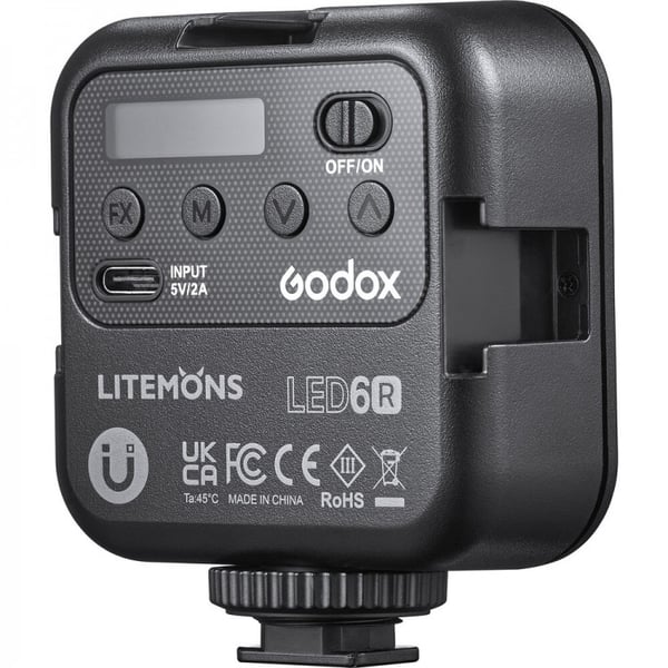 Godox LED6R kamerablixtar Camcorder-blixt Svart