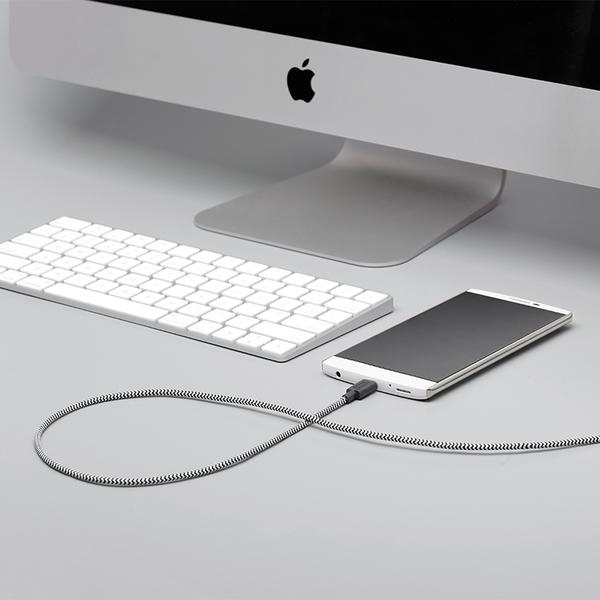 Miniatyrbild 5 av 6: Native Union BELT-AC-ZEB-NP USB-kablar 1,2 m USB A USB C Svart, Vit