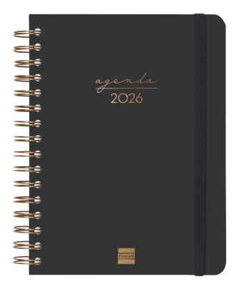 Finocam 762040126 aftale- og mødekalender samt tilbehør Daglig aftalebog Sort