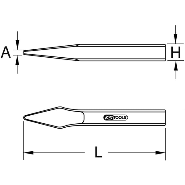 Miniatyrbild 2 av 2: KS Tools 963.2472 huggmejsel för metallarbete