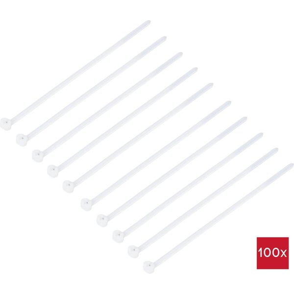 TRU COMPONENTS TC-12814144 kabelsamler Stige kabelbinder Polyamid Hvid 100 stk