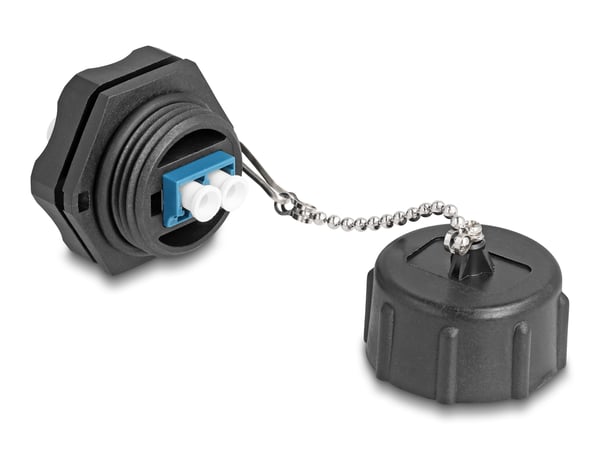 Miniatyrbillede 4 af 4: DeLOCK 87886 fiber adapter LC/LC 1 stk Sort, Blå
