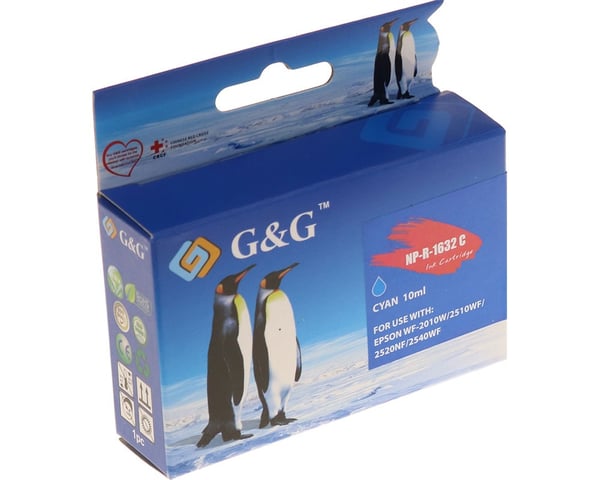 Miniatyrbillede 2 af 4: G&G NP-R2-1632C blækpatron 1 stk Kompatibel Blå