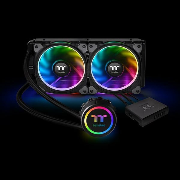 Miniatyrbild 3 av 10: Thermaltake Floe Riing RGB 240 TT Premium Edition Processor Allt-i-ett vätskekylare 12 cm Svart
