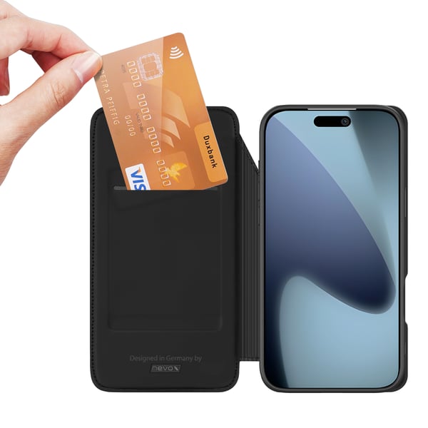 nevox 2517 mobiltelefon etui 17,5 cm (6.9") Folie Sort