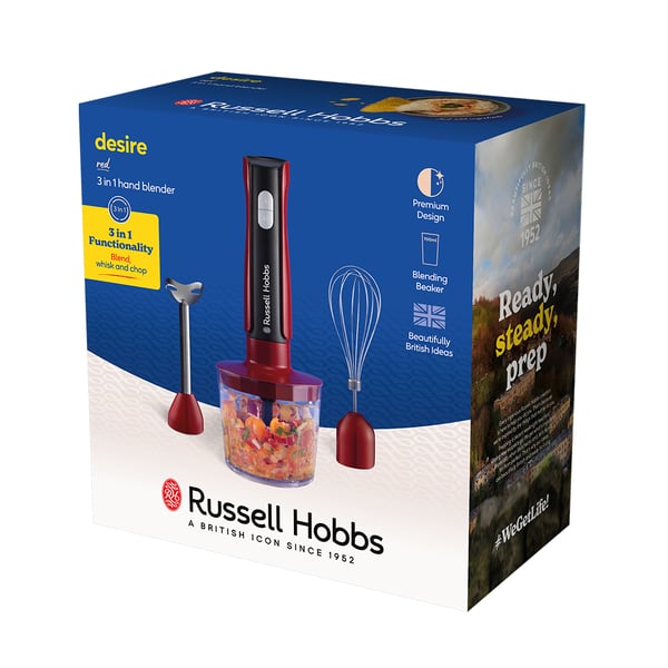 Pikkukuva 4 / 7: Russell Hobbs 27140-56 tehosekoitin 1 L Kannettava blenderi 500 W Musta, Punainen, Läpinäkyvä